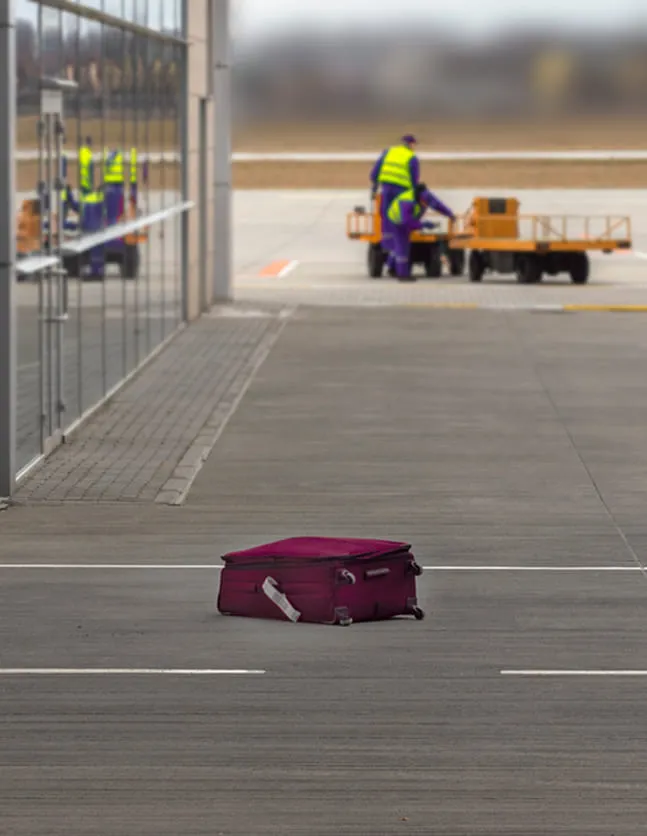 Abandoned luggage airport