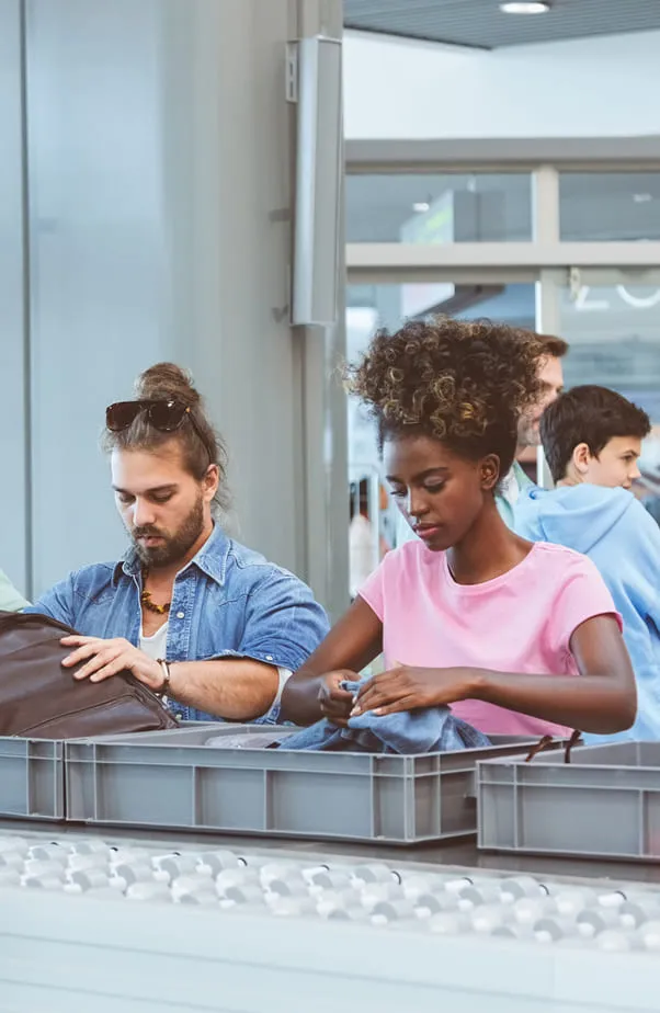 Baggage checking airport