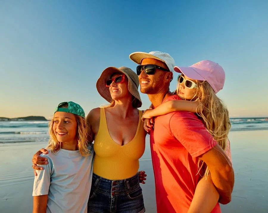 Family at the beach