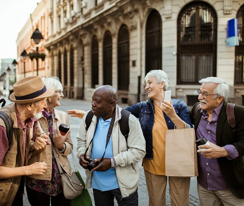 Group elderly people