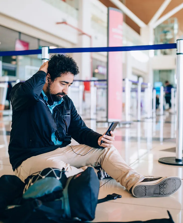 Man trying to cancel trip